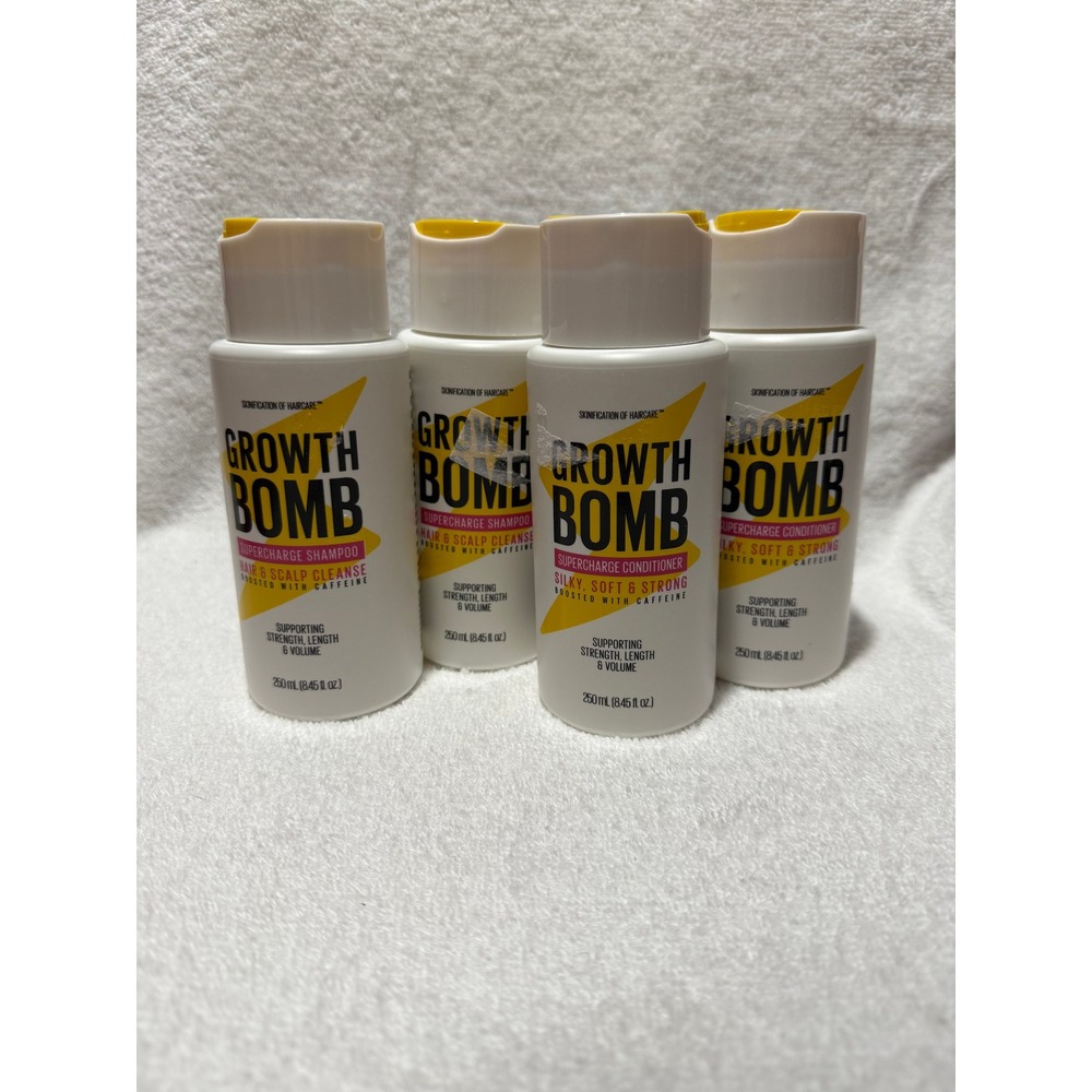 Growth Bomb Supercharge Shampoo and Conditioner Set 250ml Caffeine Hair Care